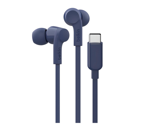 Belkin Przewodowe słuchawki douszne USB-C, niebieskie - 1330429 - zdjęcie